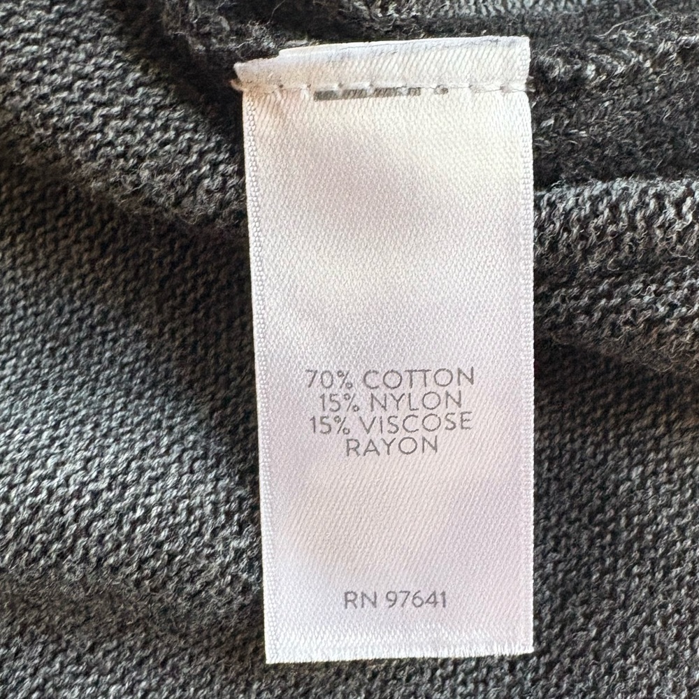 J. Jill Black Gray Heathered Classic Split V-Neck Tunic Sweater Size Small EUC - Picture 10 of 10